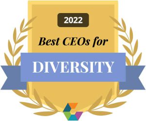image of award logo, best CEO for diversity 2022